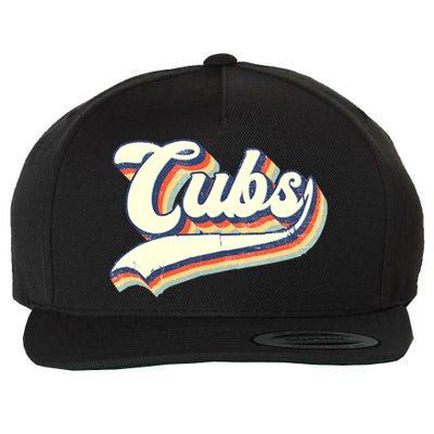 Cubs Sports Name Vintage Retro Boy Girl Wool Snapback Cap