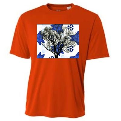 Cool Star Nighttime Tree Design Gift Cooling Performance Crew T-Shirt