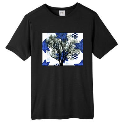 Cool Star Nighttime Tree Design Gift Tall Fusion ChromaSoft Performance T-Shirt