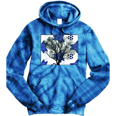 Cool Star Nighttime Tree Design Gift Tie Dye Hoodie