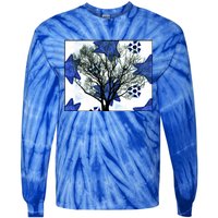 Cool Star Nighttime Tree Design Gift Tie-Dye Long Sleeve Shirt