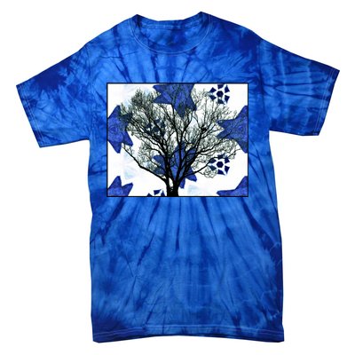 Cool Star Nighttime Tree Design Gift Tie-Dye T-Shirt