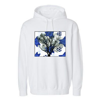 Cool Star Nighttime Tree Design Gift Garment-Dyed Fleece Hoodie