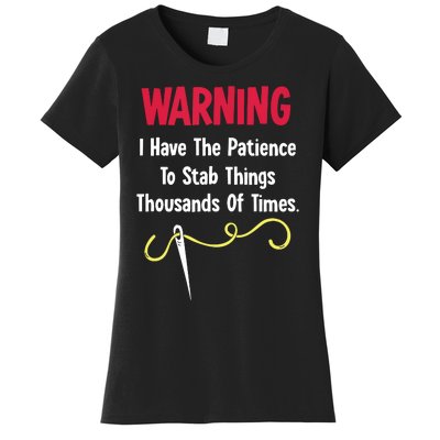 Cross Stitch Needlepoint Sewing Quilting Funny Women's T-Shirt