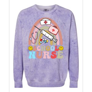 Cute School Nurse Design Colorblast Crewneck Sweatshirt