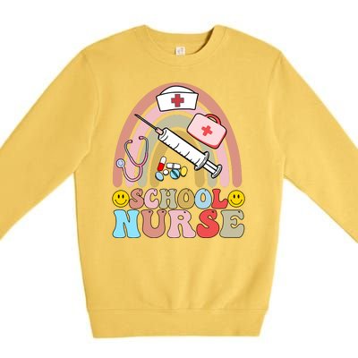 Cute School Nurse Design Premium Crewneck Sweatshirt