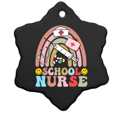 Cute School Nurse Design Ceramic Star Ornament