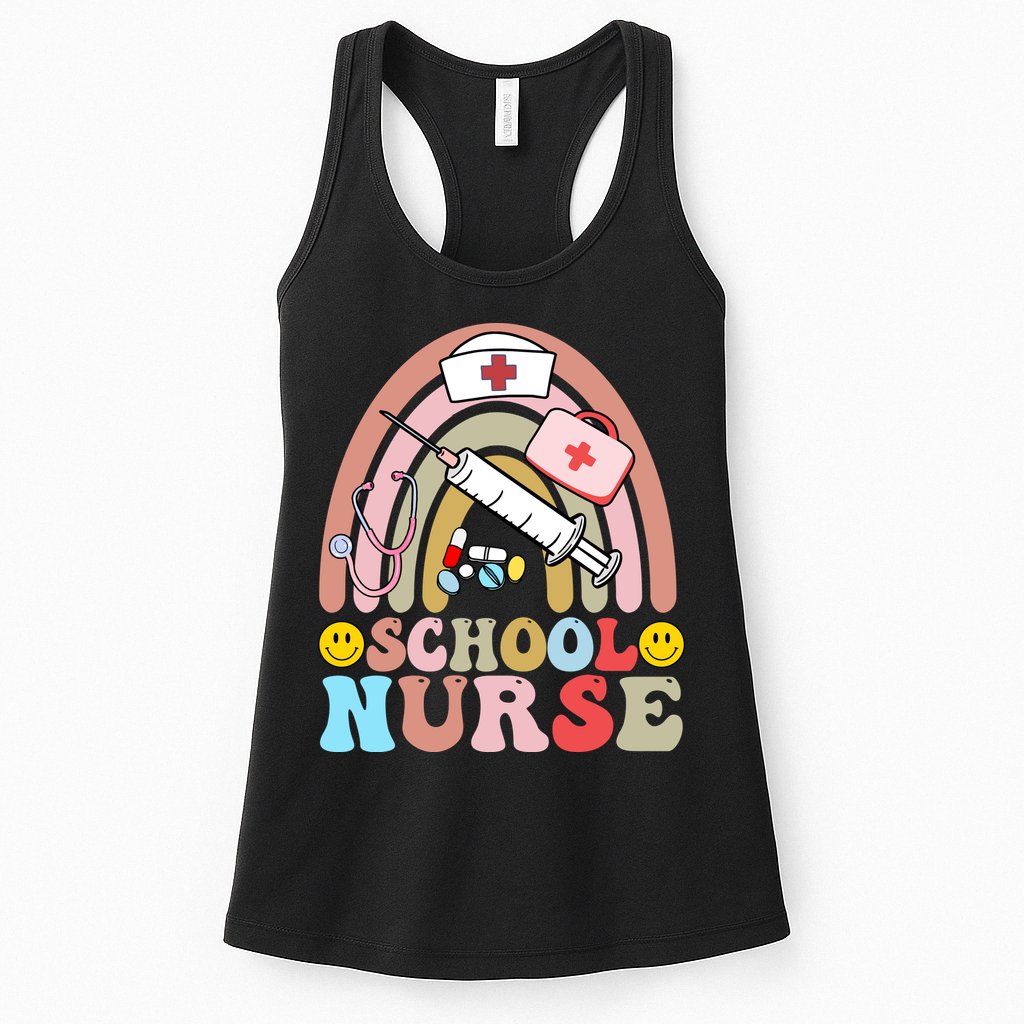Cute School Nurse Design Womens Tank Top