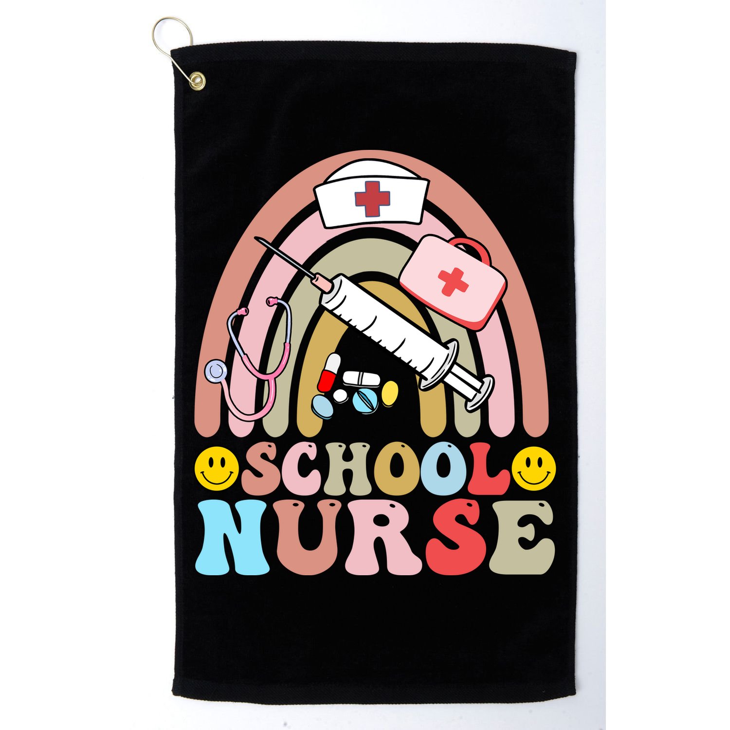 Cute School Nurse Design Golf Towel