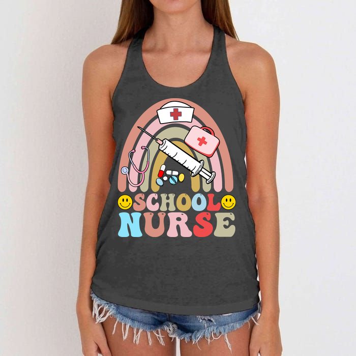 Cute School Nurse Design Women's Knotted Racerback Tank