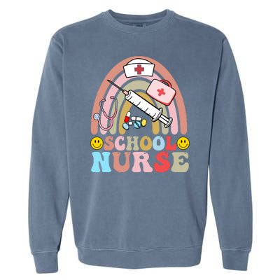 Cute School Nurse Design Garment-Dyed Sweatshirt