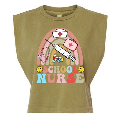 Cute School Nurse Design Garment-Dyed Women's Muscle Tee