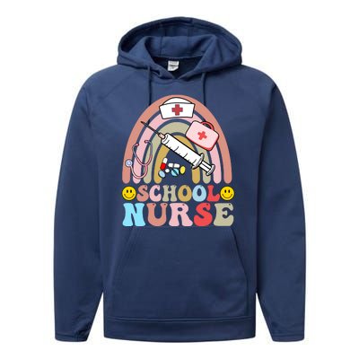 Cute School Nurse Design Performance Fleece Hoodie