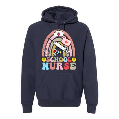 Cute School Nurse Design Premium Hoodie