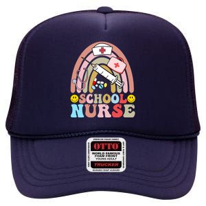 Cute School Nurse Design High Crown Mesh Back Trucker Hat