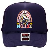 Cute School Nurse Design High Crown Mesh Back Trucker Hat