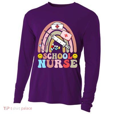Cute School Nurse Design Cooling Performance Long Sleeve Crew