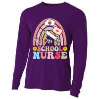 Cute School Nurse Design Cooling Performance Long Sleeve Crew