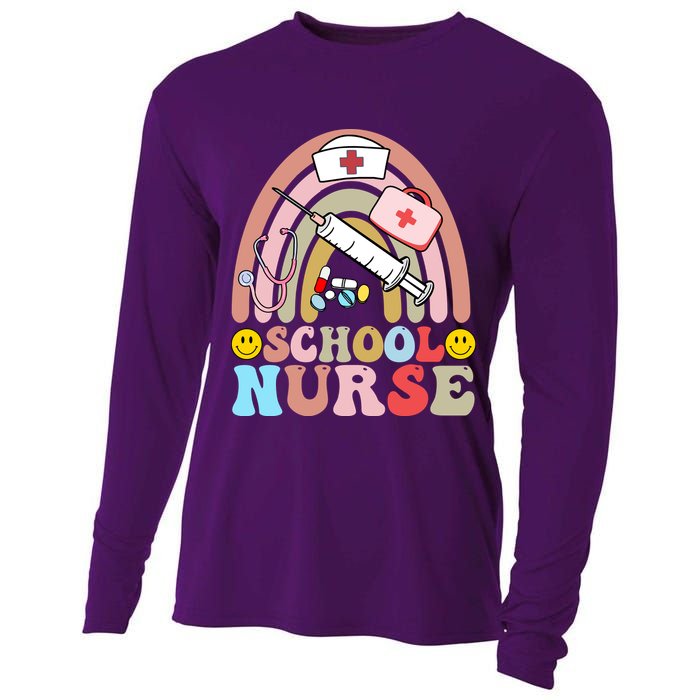 Cute School Nurse Design Cooling Performance Long Sleeve Crew