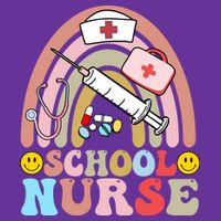 Cute School Nurse Design Cooling Performance Long Sleeve Crew