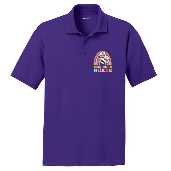 Cute School Nurse Design PosiCharge RacerMesh Polo