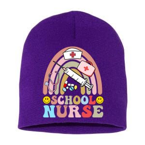 Cute School Nurse Design Short Acrylic Beanie