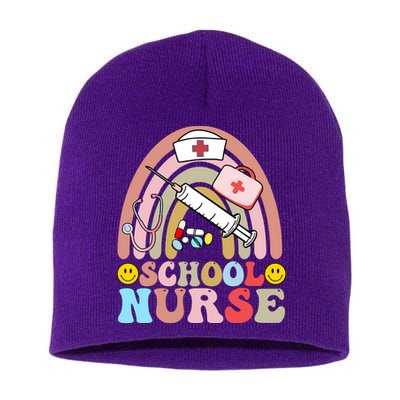 Cute School Nurse Design Short Acrylic Beanie