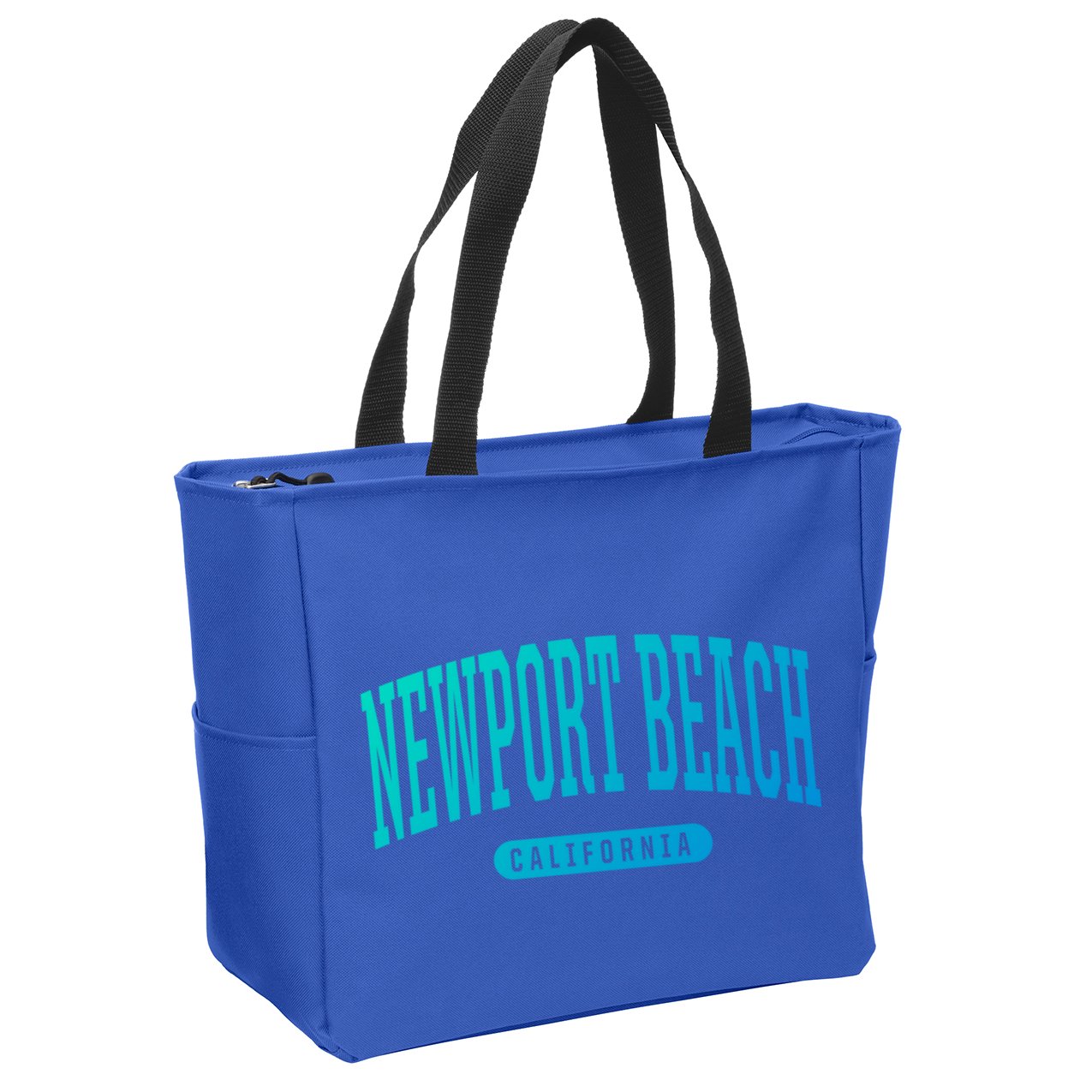 College Style Newport Beach California Souvenir Gift Great Gift Zip Tote Bag