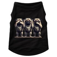 Cute See No Evil Hear No Evil Speak No Evil Three Pug Doggie Tank