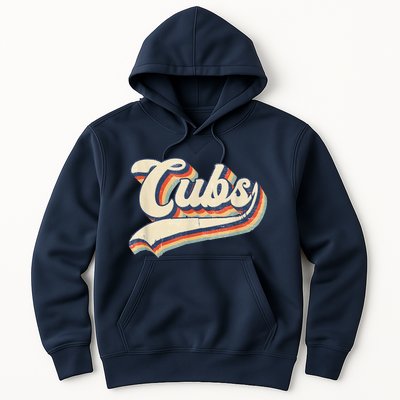 Cubs Sports Name Vintage Retro Gift Hoodie