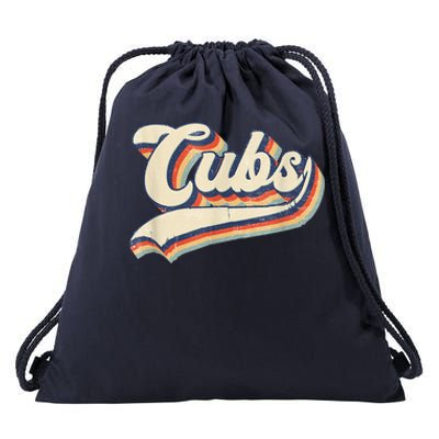 Cubs Sports Name Vintage Retro Gift Drawstring Bag