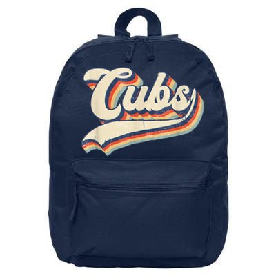 Cubs Sports Name Vintage Retro Gift 16 in Basic Backpack