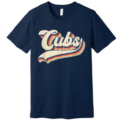 Cubs Sports Name Vintage Retro Gift Premium T-Shirt