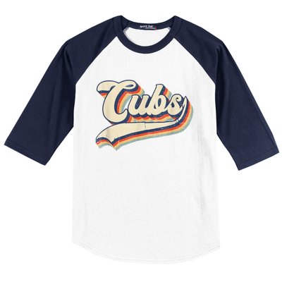 Cubs Sports Name Vintage Retro Gift Baseball Sleeve Shirt