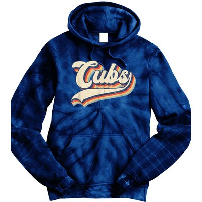 Cubs Sports Name Vintage Retro Gift Tie Dye Hoodie