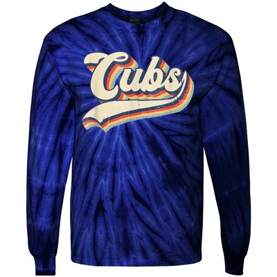 Cubs Sports Name Vintage Retro Gift Tie-Dye Long Sleeve Shirt