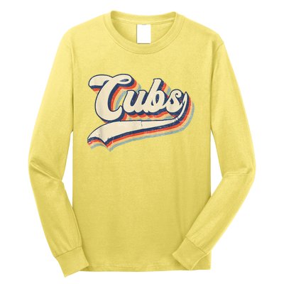 Cubs Sports Name Vintage Retro Gift Long Sleeve Shirt