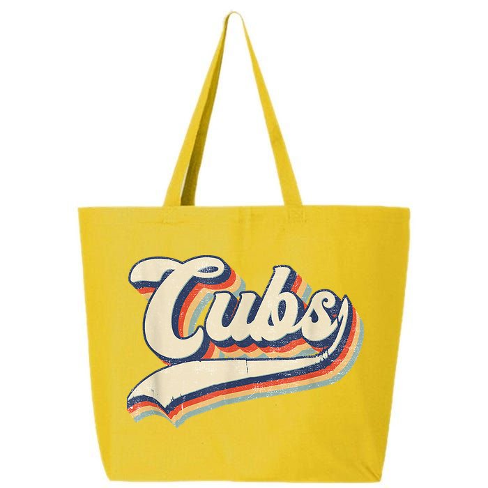 Cubs Sports Name Vintage Retro Gift 25L Jumbo Tote