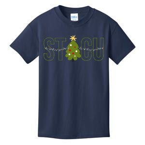 Christmas Sticu Nurse Surgical Trauma Icu Nurse Xmas Tree Kids T-Shirt