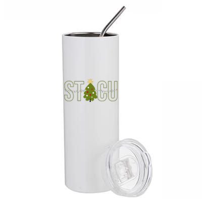 Christmas Sticu Nurse Surgical Trauma Icu Nurse Xmas Tree Stainless Steel Tumbler