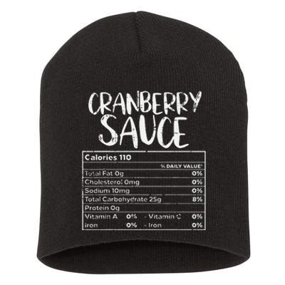 Cranberry Sauce Nutritional Facts Thanksgiving Family Food Short Acrylic Beanie