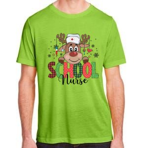 Christmas School Nurse Reindeer Nursing Rn Xmas Gift Adult ChromaSoft Performance T-Shirt