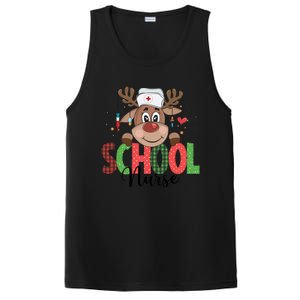 Christmas School Nurse Reindeer Nursing Rn Xmas Gift PosiCharge Competitor Tank