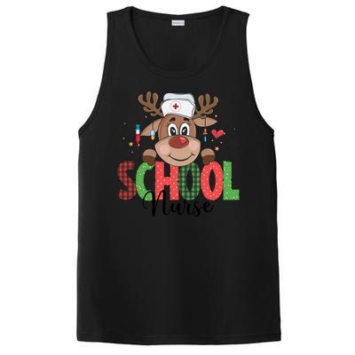 Christmas School Nurse Reindeer Nursing Rn Xmas Gift PosiCharge Competitor Tank