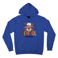 Christmas School Nurse Reindeer Nursing Rn Xmas Gift Hoodie