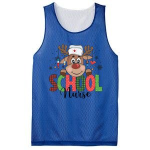 Christmas School Nurse Reindeer Nursing Rn Xmas Gift Mesh Reversible Basketball Jersey Tank