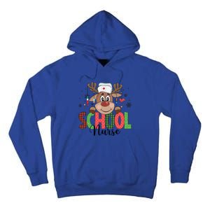 Christmas School Nurse Reindeer Nursing Rn Xmas Gift Tall Hoodie