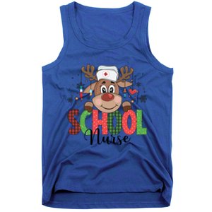 Christmas School Nurse Reindeer Nursing Rn Xmas Gift Tank Top