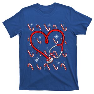 Christmas Stethoscope Nurse Xmas Nursing Scrub Top Funny Gift T-Shirt