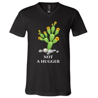 Cactus Sunflower Not A Hugger V-Neck T-Shirt